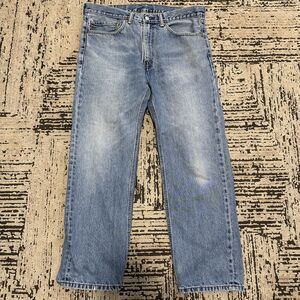 Levi’s 505 Regular Fit Jeans Mens 36x29 Blue Fade Rinse Wash Denim